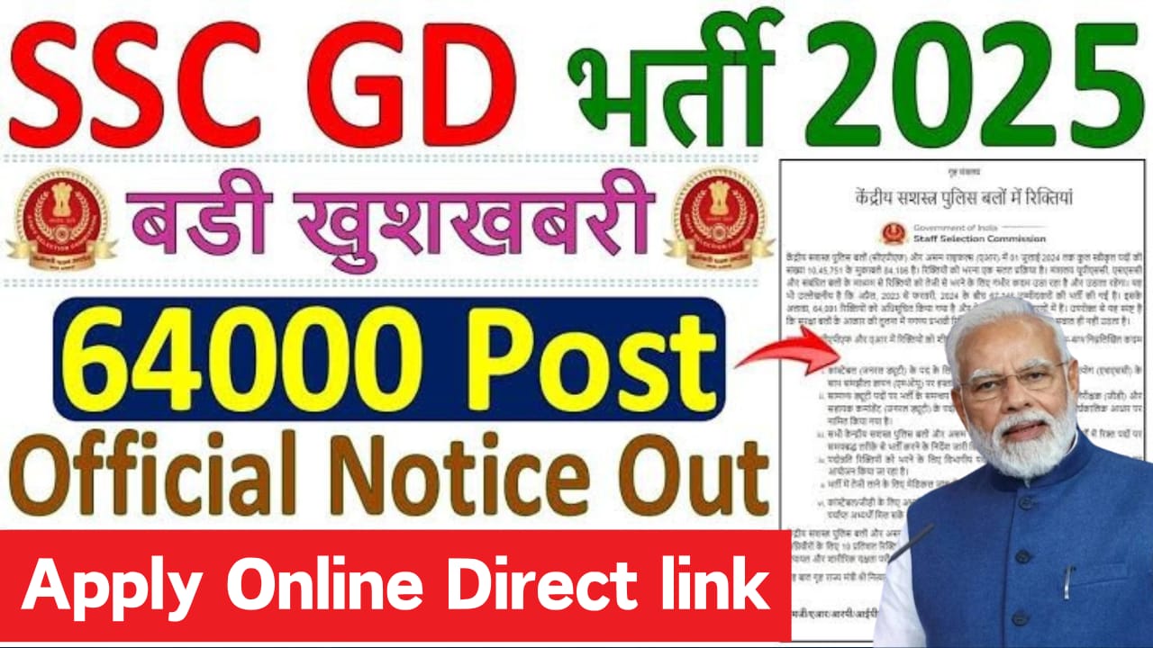 SSC GD Recruitment 2025 Notification Out on 5 Sep 2024: Apply Online for 50,000+ Constable Vacancies